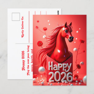 Year of the Horse 2026 Postcard