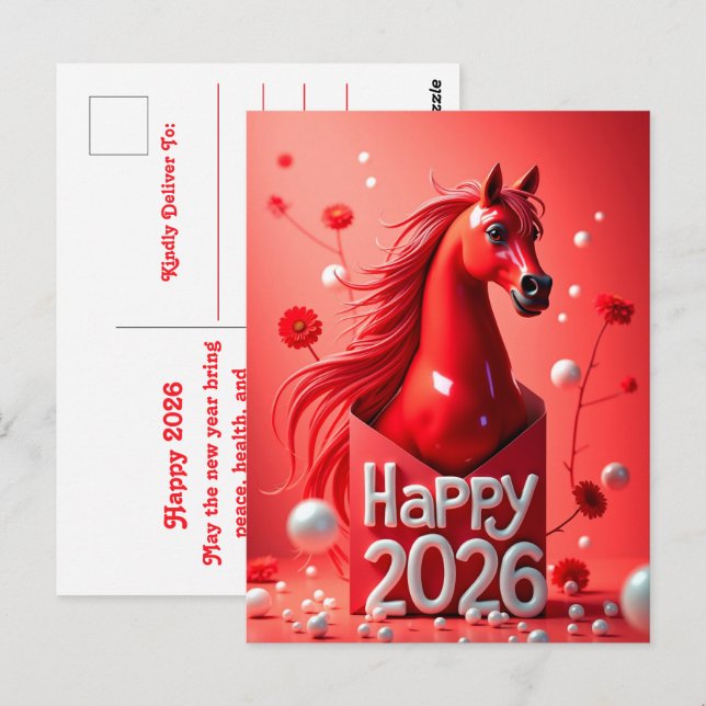 Year of the Horse 2026 Postcard (Front/Back)