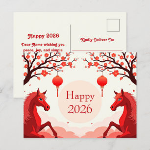 Year of the Horse 2026 Postcard