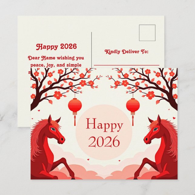 Year of the Horse 2026 Postcard (Front/Back)