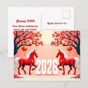 Year of the Horse 2026 Postcard