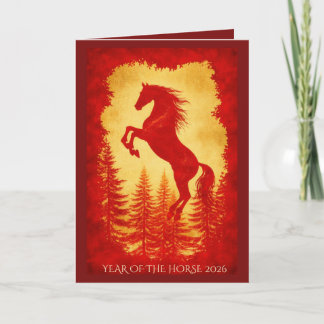 Year of the Horse 2026 – Red & Gold Lunar New Year Card