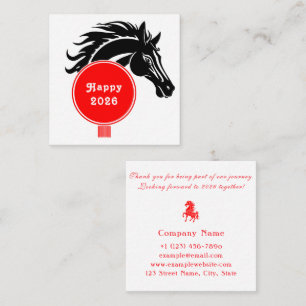 Year of the Horse 2026 Square Business Card