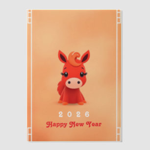 Year of the Horse 2026 Vellum Invitations