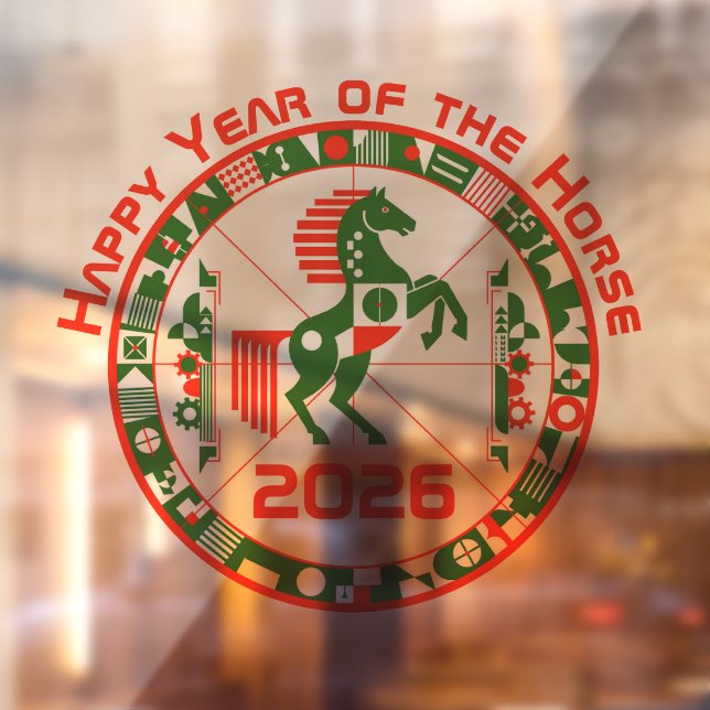 Year of the Horse 2026 Window Cling (Sheet 2)