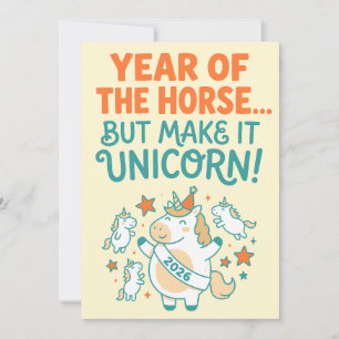 Year of the Horse… But Make It Unicorn Holiday Card