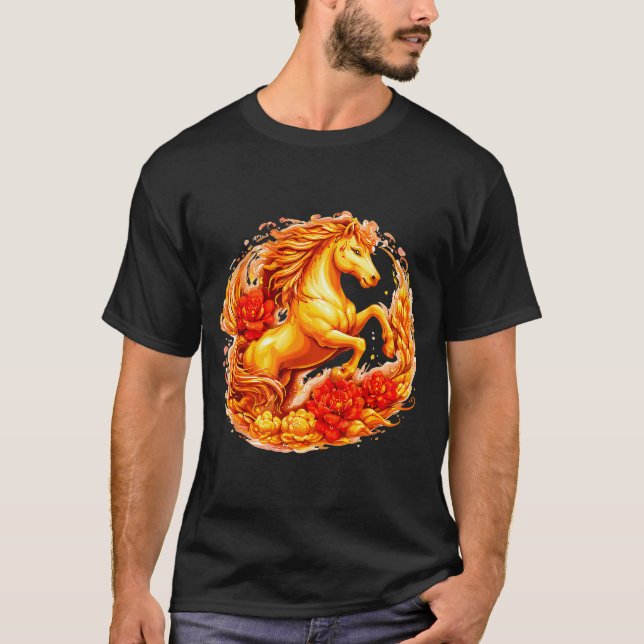 Year Of The Horse Chinese Lunar Zodiac Astrology A T-Shirt (Front)