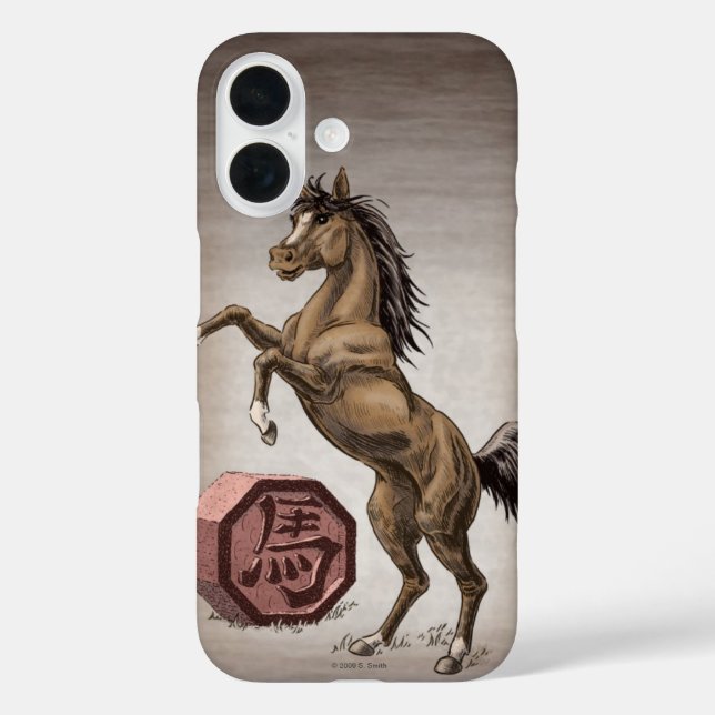 Year of the Horse Chinese Zodiac Animal Art iPhone Case-Mate iPhone Case (Back)