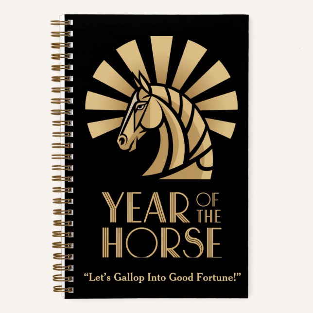 Year of the Horse Chinese Zodiac Notebook (Front)