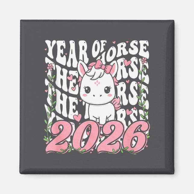 Year Of The Horse For Girls  Magnet (Front)