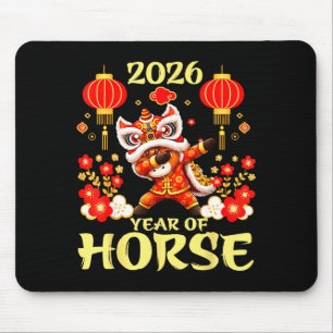 Year Of The Horse Happy Lunar New Year 2026 Chines Mouse Mat