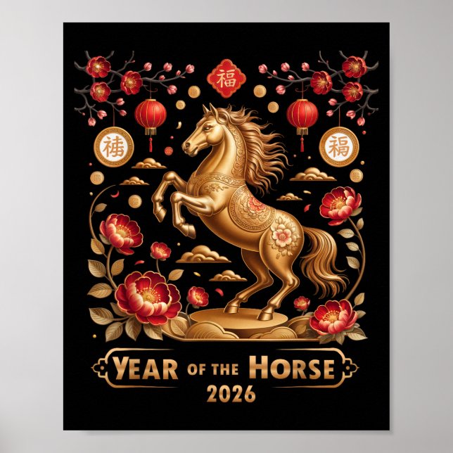 Year Of The Horse Happy New Year 2026  Poster (Front)