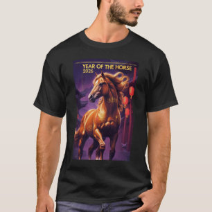 Year of the Horse Lunar New Year 2026 Mens Tee