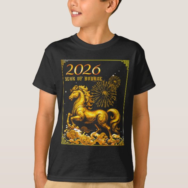 Year Of The Horse Lunar New Year Chinese New Year  T-Shirt (Front)