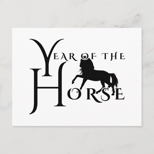 Year of the horse postcard (Front)