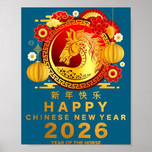 Year Of The Horse Shirt_ Happy Lunar Chinese New Y Poster
