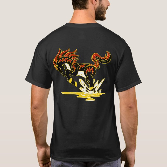 Year of the Horse Zodiac Chinese T-Shirt (Back)