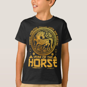 Year Of The Horse Zodiac Happy Chinese Lunar New Y T-Shirt