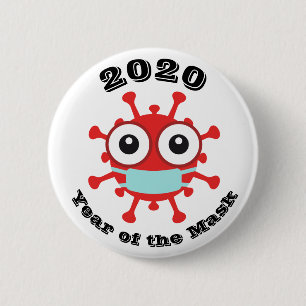Year of the Mask 6 Cm Round Badge