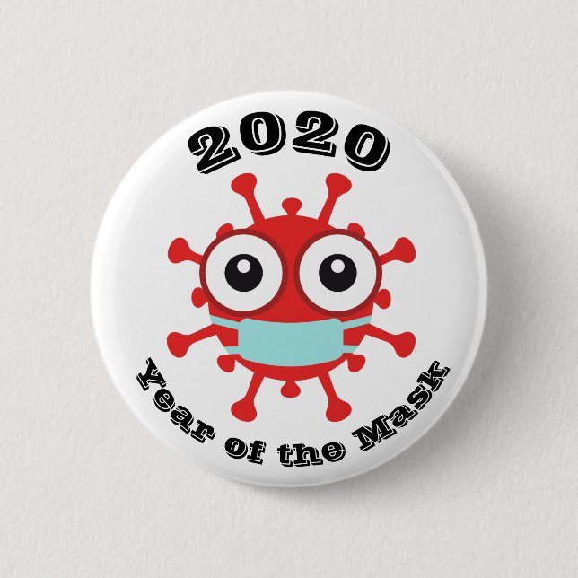 Year of the Mask 6 Cm Round Badge (Front)