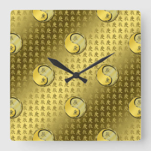 Year of the Metal Dragon Square Wall Clock