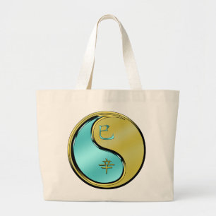 Year of the Metal Snake Large Tote Bag