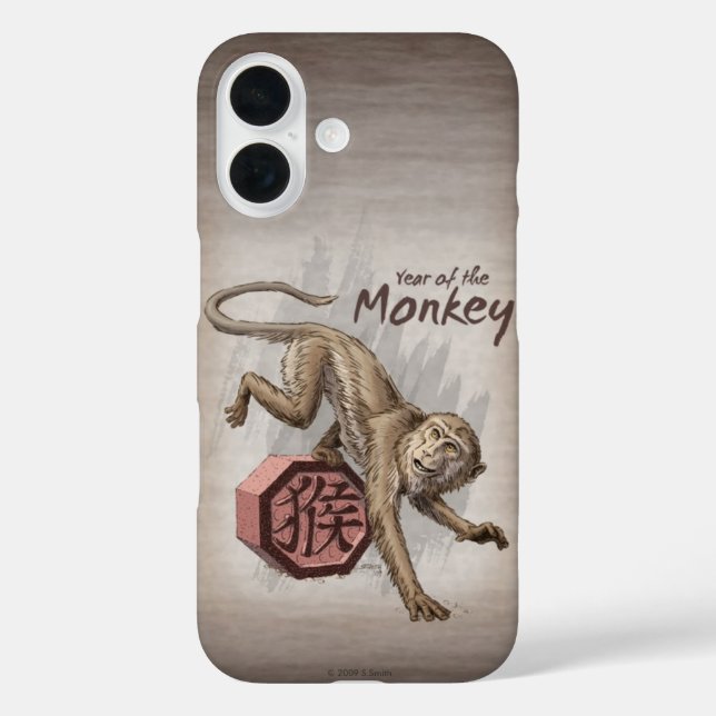 Year of the Monkey Chinese Zodiac Art  Case-Mate iPhone Case (Back)