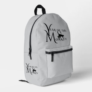 Year of the monkey printed backpack