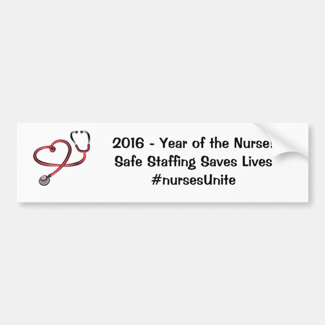 Year of The Nurse bumper sticker (Front)