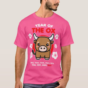 Year of the Ox 2021 Cute Kawaii Design T-Shirt