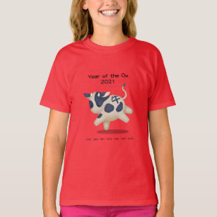 Year of the Ox 2021 Cute Zodiac Animal T-Shirt