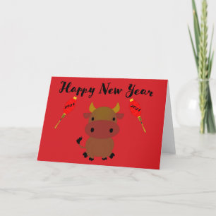 Year of the Ox 2021Greeting Card