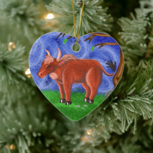 Painted Cow Christmas Tree Decorations Ornaments Zazzle Co Uk