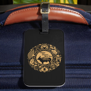 Year of The Ox Chinese Zodiac Lunar New Year Luggage Tag