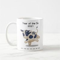 Year of the Ox Cute Zodiac Animal 2021