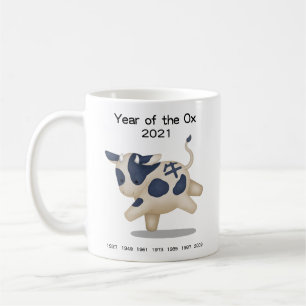 Year of the Ox Cute Zodiac Animal 2021 Coffee Mug