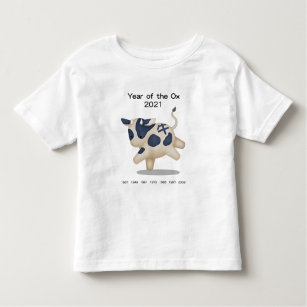 Year of the Ox Cute Zodiac Animal 2021 Keepsake Toddler T-Shirt