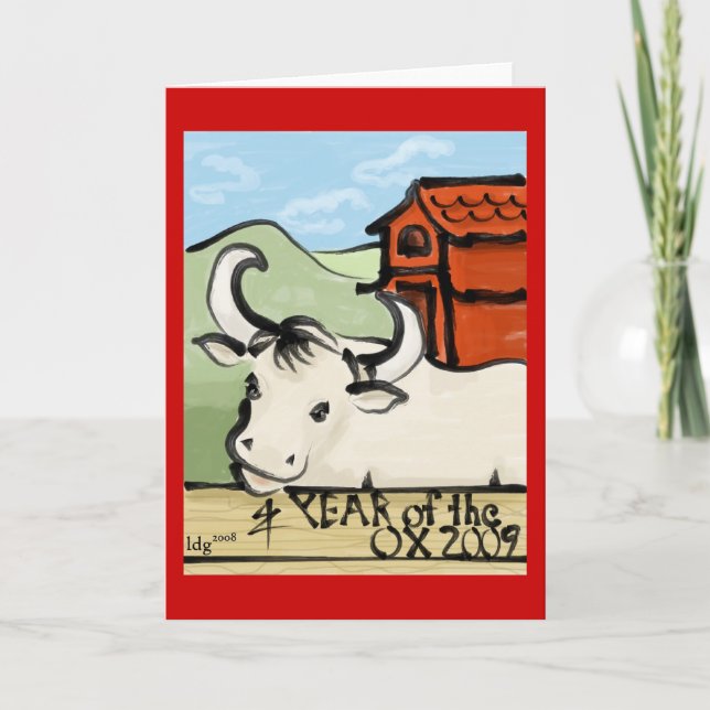 Year of the Ox Farm 2009 Holiday Card (Front)