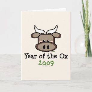Year Of The Ox Greeting Card