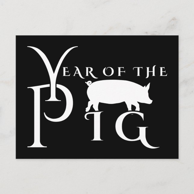 Year of the pig postcard (Front)