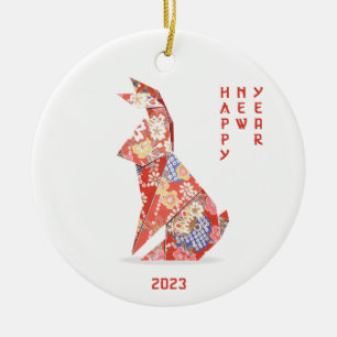 Year of the Rabbit 2023 Ceramic Tree Decoration