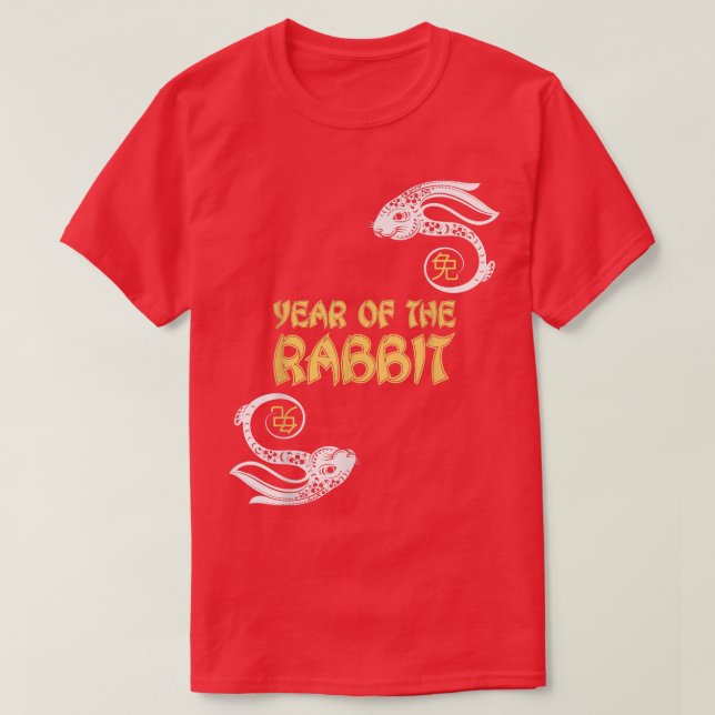 Year of The Rabbit 2023, Zodiac Rabbit Chinese Zod T-Shirt (Design Front)