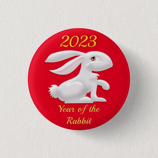 Year of the Rabbit 3 Cm Round Badge (Front)