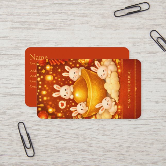 Year of the rabbit business card (Front/Back In Situ)