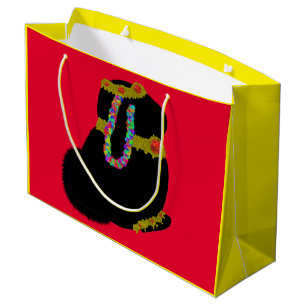 Year of the Rabbit Chinese Lunar New Year glitter Large Gift Bag
