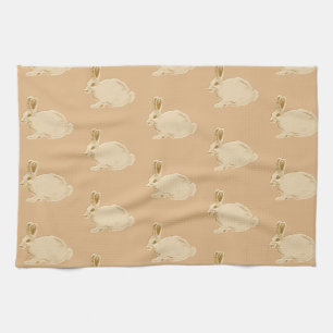 Year of the Rabbit Ecru Kitchen Towel