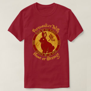 Year Of The Rabbit Faux Gold T-Shirt