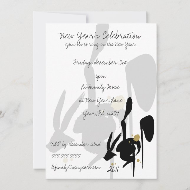 Year of the Rabbit Invitation (Front)