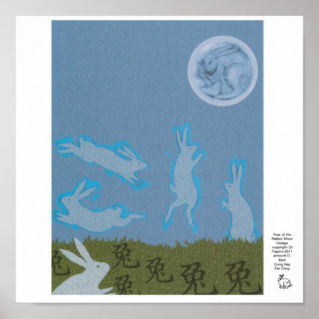 Year of the Rabbit Moon Design Poster (Front)