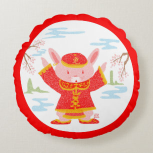 Year of the Rabbit Round Cushion